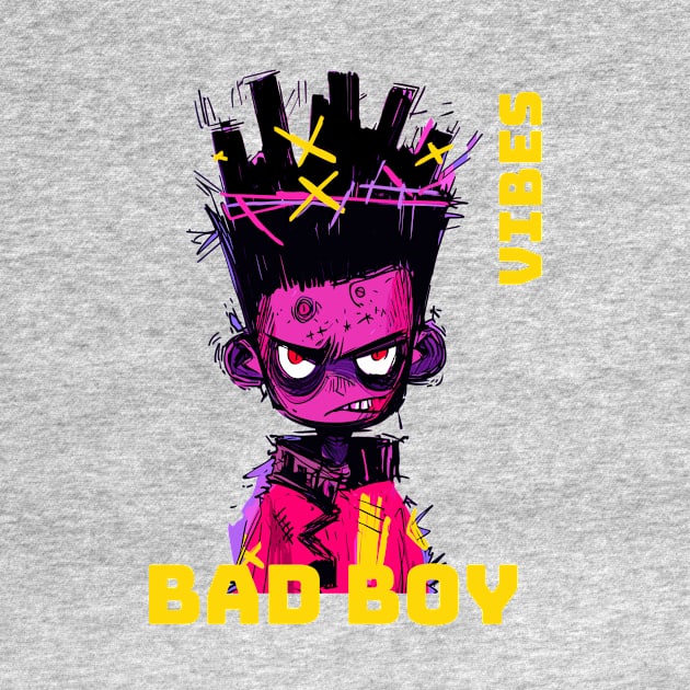 "Bad Boy Vibes" - Rebellious Attitude Art Print by VectorAD